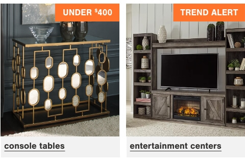 Sofa & Console Tables Under $400, Entertainment Centers or Every Style